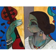 Abrar Ahmed, 14 x 18 Inch, Oil on Canvas, Figurative Painting, AC-AA-615 Abrar Ahmed, 14 x 18 Inch, Oil on Canvas, Figurative Painting, AC-AA-615